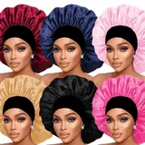 Bonnets en Satin Femme avec Bande Élastique - Lot de 6 thumbnail 1
