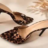 Mules Pointues à Talons Aiguilles – Sandales d’Été pour Femmes Pointure 39 thumbnail 1