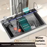 Evier de cuisine 8046B en acier inoxydable 304-coloris noir thumbnail 6