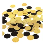 Confettis de table – 50 noirs & 50 dorés scintillants pour fête et mariage thumbnail 1