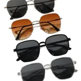 Lunettes de Soleil Unisexes – Lot de 4 Carrées Tendance thumbnail 1