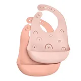 Bavoirs En Silicone Imperméables Et Étanches Pour Bébé, Unisexe, 2 Pièces thumbnail 1
