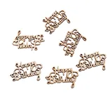 Tranche de bois "Joyeux anniversaire" avec lettres sculptées à la main, 15 pièces thumbnail 1