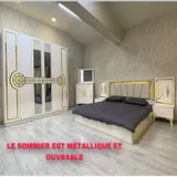 Chambre à Coucher 6 battants 4 pièces Blanc-dore Alpina thumbnail 1