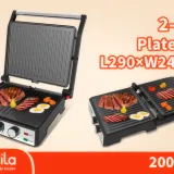 Grille électrique 2-en-1 Decakila - 2000W thumbnail 3