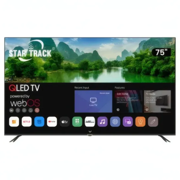 Téléviseur Star Track Smart TV QLED 4K 75" - HDR10+ et Dolby Audio