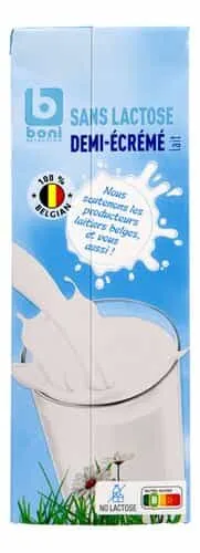 Boni Lait – Lait Demi‑Écrémé Sans Lactose – 1 L
