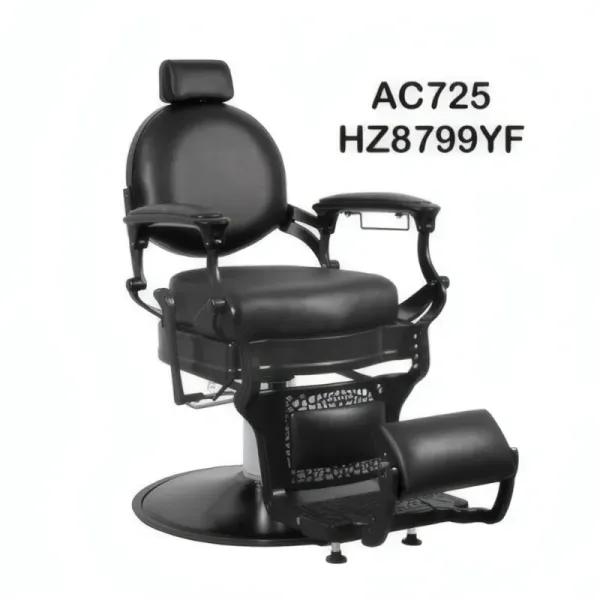 Chaise de Coiffeur Professionnelle Hydraulique Noir