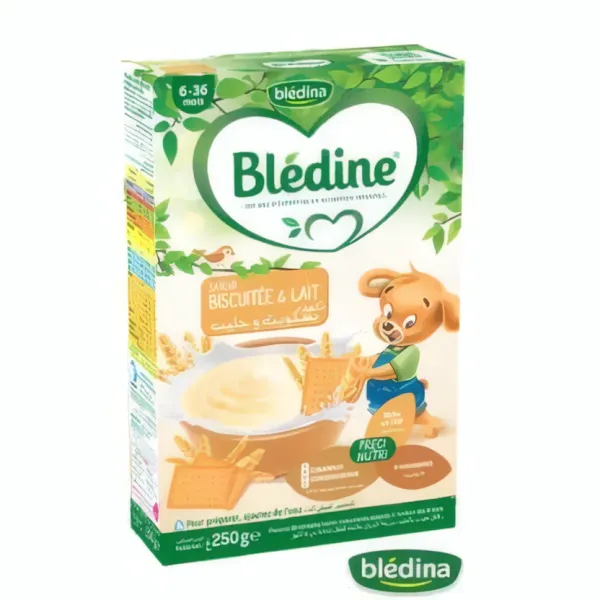 BLEDINA - Bledine Céréales biscuitées et lait - 250G (6 à 36 mois)