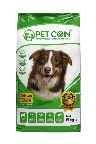 Croquettes pour chien poulet Pet Coin 15 kg