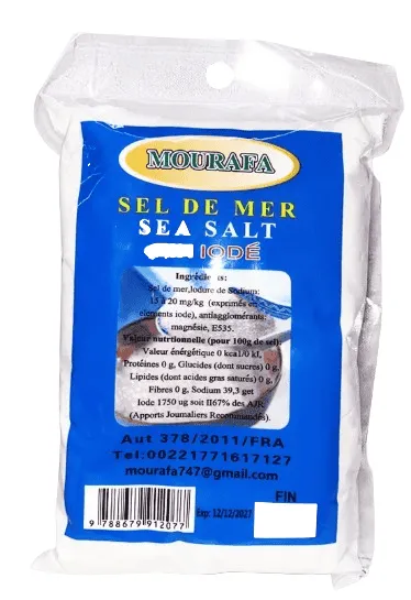 MOURAFA - Sel de mer iodé gros grains en sachet - 750g