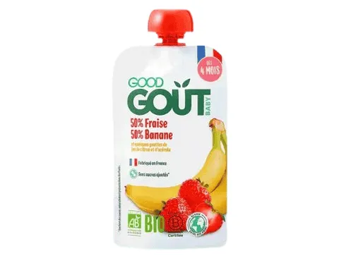 GOOD GOÛT -  Purée de fruits bio fraise banane dès 4 mois - 120g