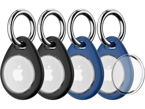 Coque de Protection pour AirTag – Anti-rayures avec Mousqueton Métal