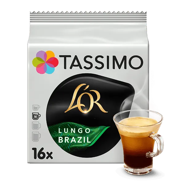 TASSIMO-L'OR - Lungo Brazil – Lot de 16 Capsules