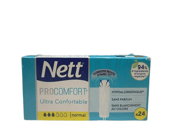 NETT - Tampon Confortable ProComfort Sans Applicateur X24 - Taille Normale