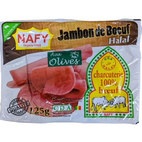 Jambon de boeuf olive Nafy 125 g