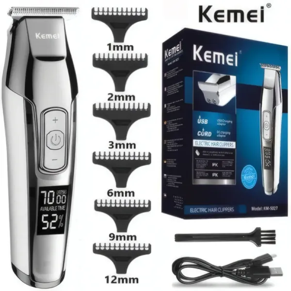 Tondeuse à Cheveux KEMEI KM-5027 - Rechargeable Professionnelle