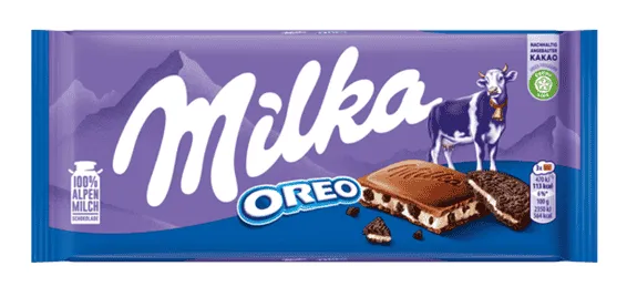 MILKA - Tablette de chocolat Milka et Oréo -100G