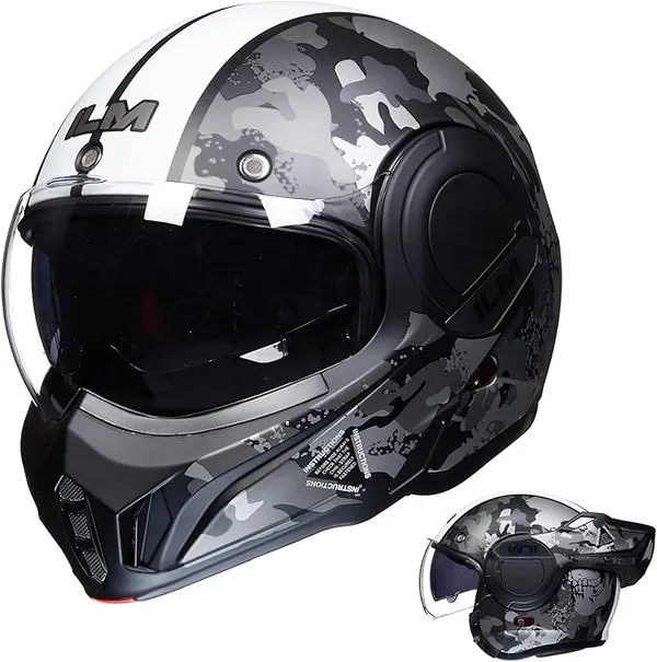 Casque Moto Intégral Modulable ATV/UTV B707 – Camouflage XXL