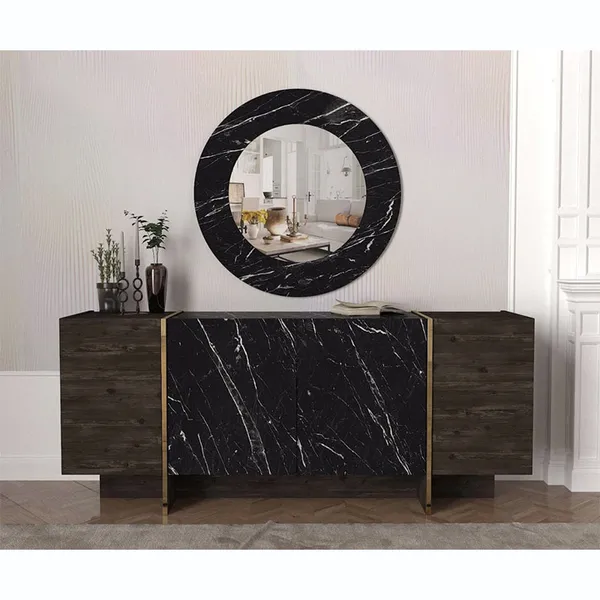 Table Console Veyron Mirroir Noir C805