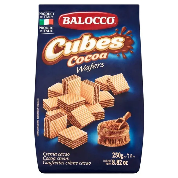 BALOCCO - Cubes de gaufrettes au cacao - 125g