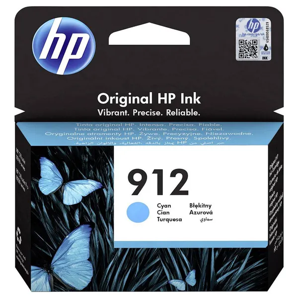 Cartouche d'encre HP 912 cyan (3YL77AE), 315 pages