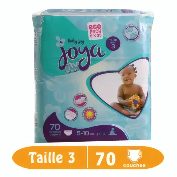Joya – Couches Jumbo pour Bébé 5-10 kg - Paquet de 70