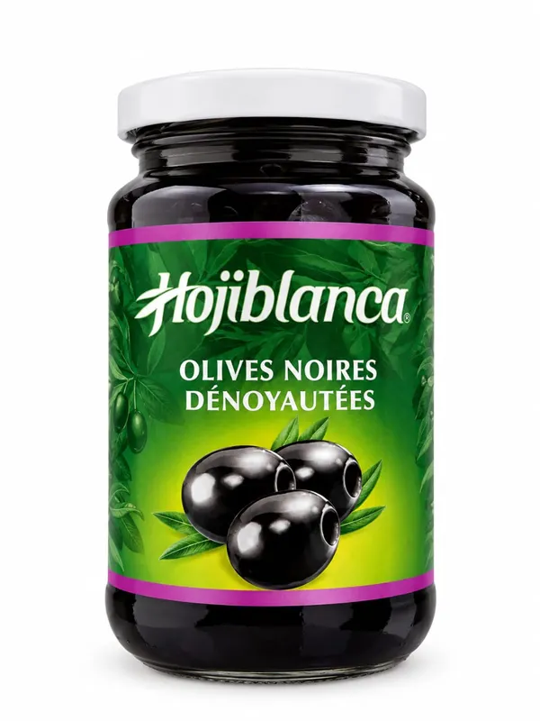 Hojiblanca – Olives Noires Dénoyautées – 350 g