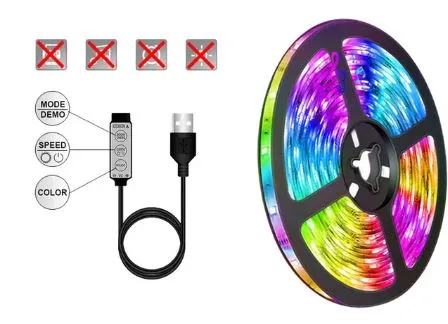 Bande LED 5050 RVB USB 5V – Ruban Lumineux TV & Déco Ambiance