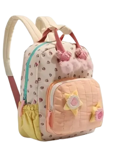 Sac à Dos Matelassé – avec Motif Frais Fermeture à Glissière