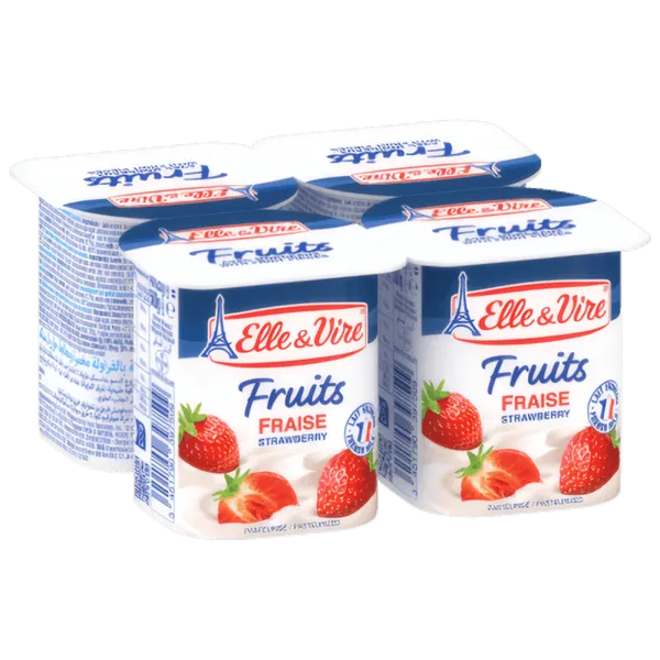 ELLE & VIRE - Yaourt mon grec à la fraise - 125G