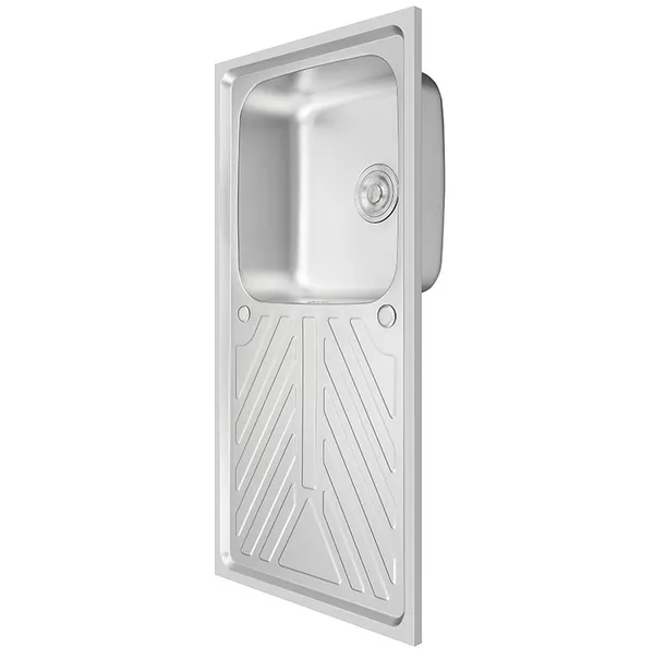 Evier de cuisine 1005B en acier inoxydable-finition sable perlé