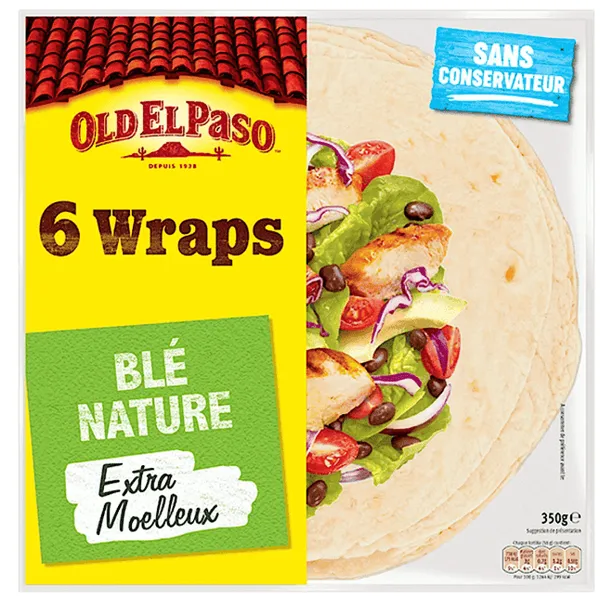 Old El Paso – Wraps de Blé Nature – 350 g