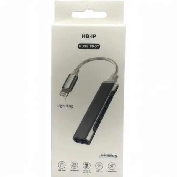 Hub Lightning vers USB OTG 4 en 1 R SCAR RS-HBIP032