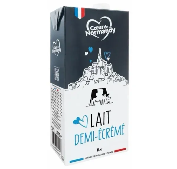 Lait Demi-ecreme Coeur de Normandie - 1L