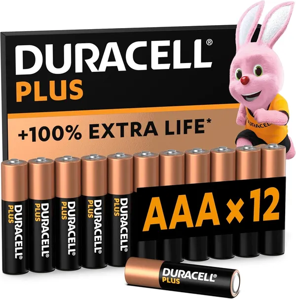 DURACELL PLUS - Piles AAA 1.5V x12 –  Longue Durée