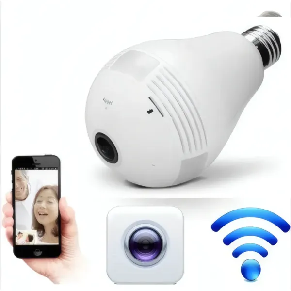 Caméra WiFi 360° Fosvision B2LV2 en Forme d’Ampoule