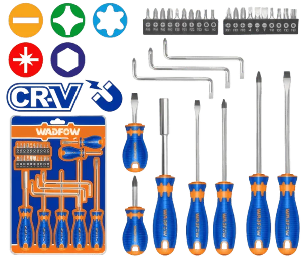 Jeu de 30 Tournevis et Embouts Acier CR-V