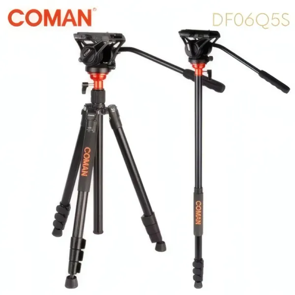 Trépied Professionnel COMAN DF06Q5S en Aluminium