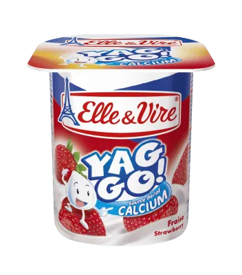ELLE & VIRE - Yaourt Fraise YAGGO - 125 g