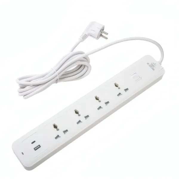 Multiprise électrique R SCAR RS-M142U avec 2 Ports USB & Type-C - 4 prises