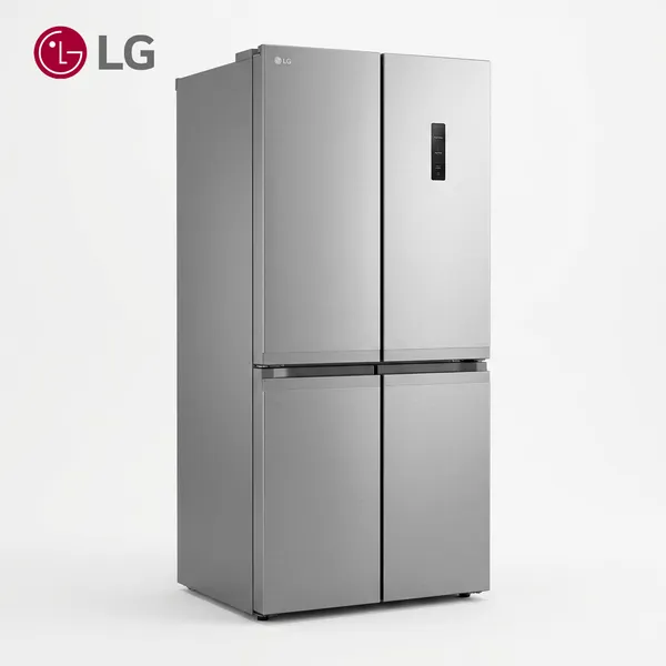 Refrigerateur LG Side BY Side 4 portes 434 litres Inverter Gris GCFB41FPLAM