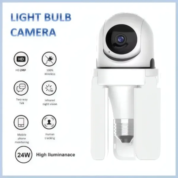 Ampoule LED Lumiguardian avec Caméra PTZ Intégrée