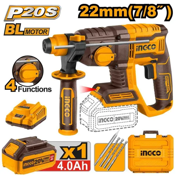 Marteau perforateur sans fil 20V INGCO CRHLI202081