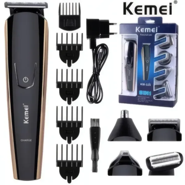 Tondeuse à Cheveux Électrique 5 en 1 KEMEI KM-526 - Rechargeable et Lavable