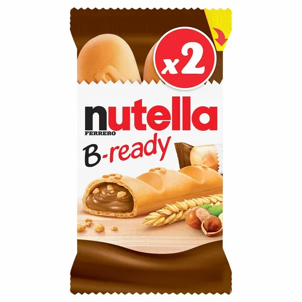 NUTELLA-Biscuits Fourrés Noisettes et Cacao  B-READY X2-44G