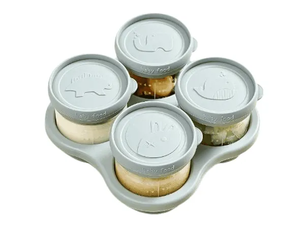 Boîtes Rangement Alimentaire Bébé + Plateau – Lot de 5