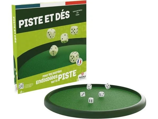 Piste à Dés Ronde Lancer Accessoire Jeux de Société Noir Vert Qualité Premium Professionnel