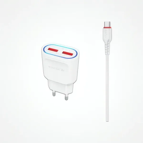 Chargeur Mural ICONIX IC-HC1022 Type-C 12W Double Ports
