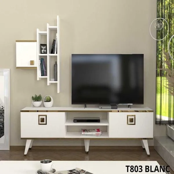 Table Téléviseur Kornelya Unit White T803